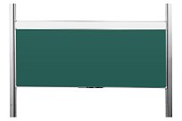 Magnetická tabule na fixy a křídová tabule Fine 300x100 na pylonovém zvedacím systému