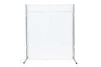 Oboustranná bílá magnetická paravánová tabule s lištou ekoTAB 90x120