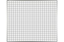 Bílá magnetická tabule na fixy se čtverci 50 mm ekoTAB 150x120