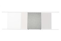 Textilní nástěnka ekoTAB 120x120 určená pro lištový systém s horizontálním posunem