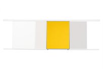 Textilní nástěnka ekoTAB 120x120 určená pro lištový systém s horizontálním posunem