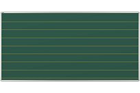 Magnetická tabule na křídy s linkami ekoTAB 200x100