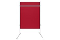 Akustická oboustranná textilní paravánová nástěnka ekoTAB červená 120x150.
