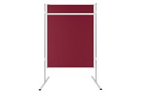 Akustická oboustranná textilní paravánová nástěnka ekoTAB bordó 90x120.