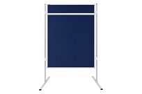 Akustická oboustranná textilní paravánová nástěnka ekoTAB námořnicky modrá 120x150.