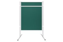 Akustická oboustranná textilní paravánová nástěnka ekoTAB zelená 90x120.