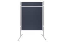 Akustická oboustranná textilní paravánová nástěnka ekoTAB černá 120x150.