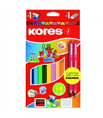 Pastelky Kores trojhranné jumbo 12ks speciální edice