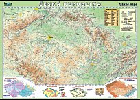 Česká republika - fyzická mapa (100 x 70 cm)