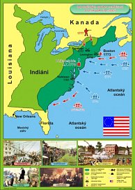 Boj anglických osad za nezávislost a vznik USA (120 x 90 cm)