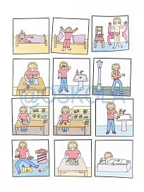 Činnosti během dne - holka