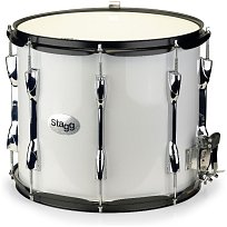 Bubínek rytmický pochodový Stagg 14 x 12 bílý MASD 1412