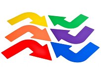 Značka na podlahu Šipka odbočující