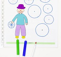 Grafomotorická cvičení - Klauni