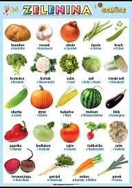 Zelenina v němčině (100 x 70 cm)