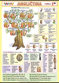Obrázková angličtina - rodina (100 x 70 cm)