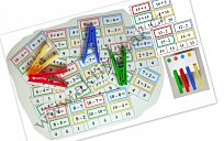 Kolíčkovka - sčítání a odčítání do 10 - pro 16 žáků