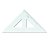 Trojúhelník s ryskou transparentní 45/177
